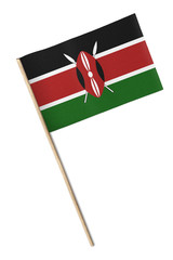 Kenya Small flag isolated on a white background