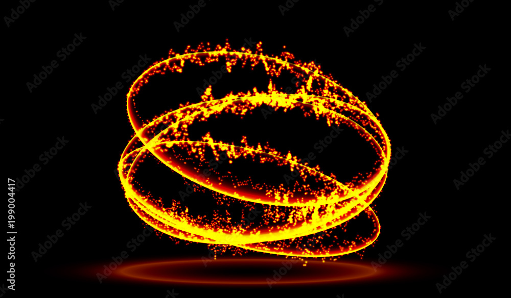 Poster abstract background. luminous swirling. elegant glowing circle. big data cloud. light ring. sparking