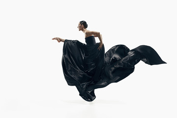 Aerobics fitness woman exercising isolated in full body. © master1305