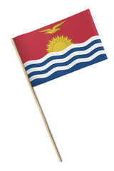 Kiribati small flag isolated on a white background