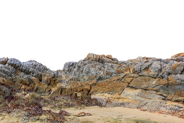 Fototapeta premium Big rock on isolated white background. This has clipping path.