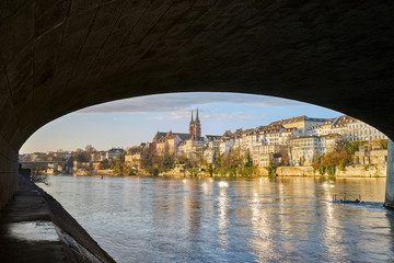 Mittlere Brücke mit Panorama von Basel's Altstadt