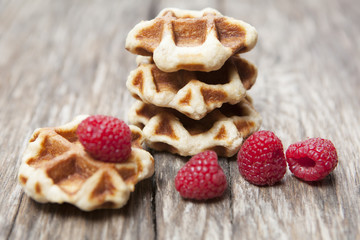 gaufres a la framboise