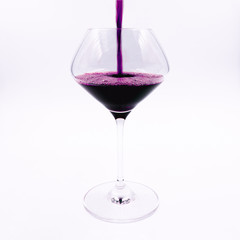 Pouring a violet wine