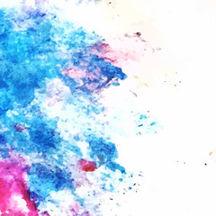 vector watercolor blue splashes abstract background