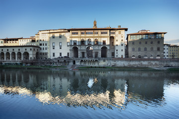 Fototapeta na wymiar The Uffizi gallery in Florence, Italy