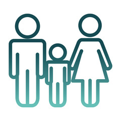 family silhouette isolated icon vector illustration design