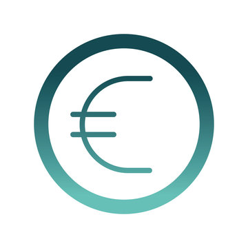 euro coin isolated icon vector illustration design