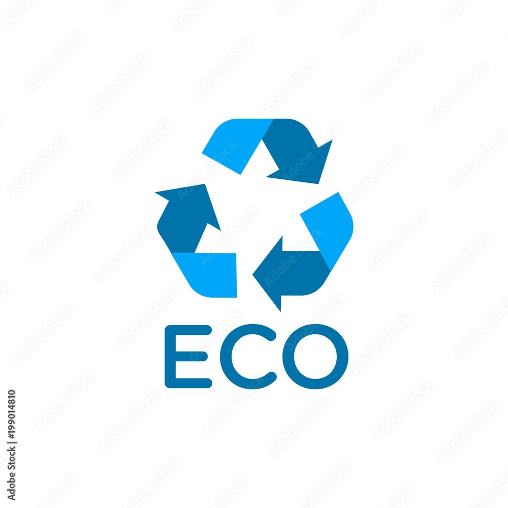 Poster ecology recycle flat vector icon. modern simple isolated sign. pixel perfect vector illustration for