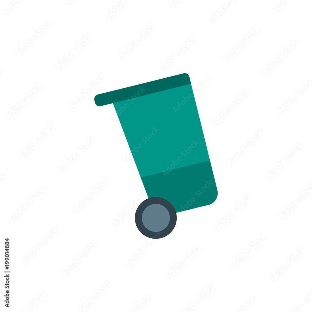Poster recycle bin, garbage bin flat vector icon. modern simple isolated sign. pixel perfect vector illustr