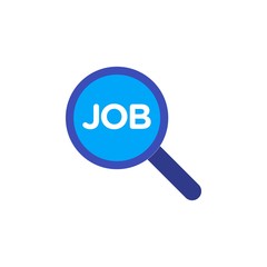 job search flat vector icon. Modern simple isolated sign. Pixel perfect vector  illustration for logo, website, mobile app and other designs