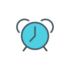 alarm clock flat vector icon. Modern simple isolated sign. Pixel perfect vector  illustration for logo, website, mobile app and other designs
