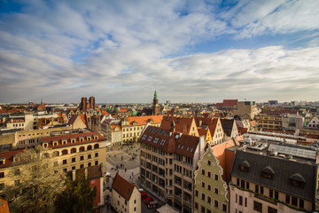 Fototapeta na wymiar Wroclaw city panorama, Poland