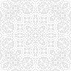 Obraz premium Damask classic light silver pattern. Seamless abstract background with repeating elements. Orient background