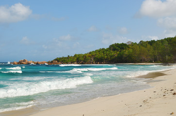 Seychelles islands, La Digue, Anse Cocos beach