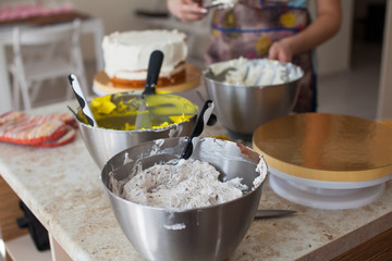 Home made cake. Cooking concept.