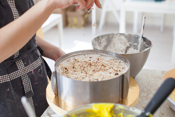 Home made cake. Cooking concept.