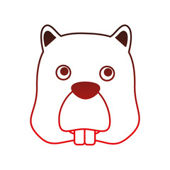 beaver head animal icon vector illustration design