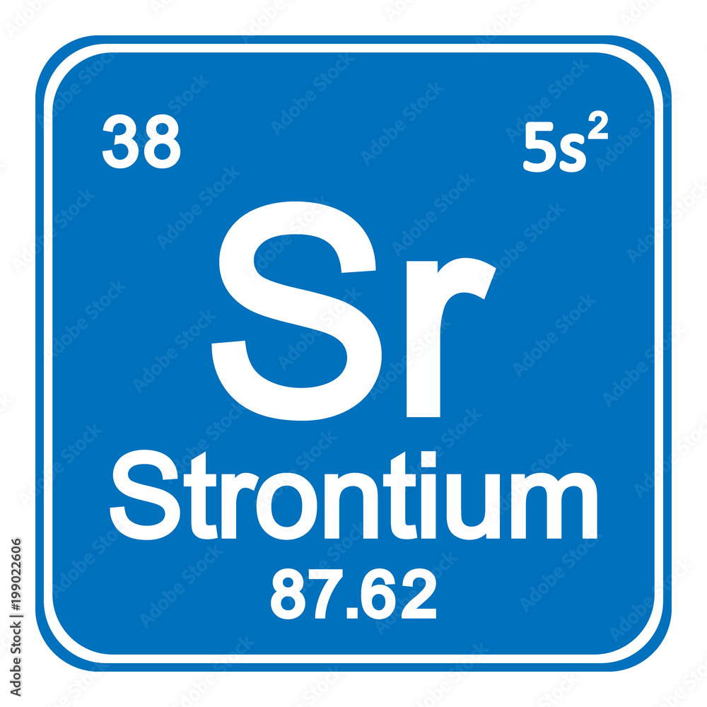 Wall mural Periodic table element strontium icon. - Wall murals
