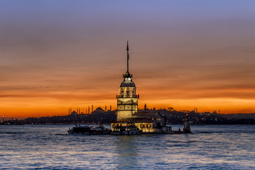 Istanbul, Turkey, 08 January 2011: The Maiden's Tower