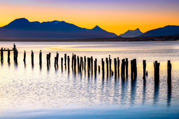 Fototapeta na wymiar Puerto Natales, Chile, South America