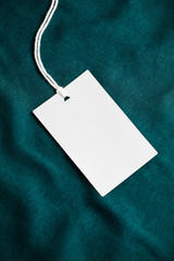 Clothes label tag blank white mockup