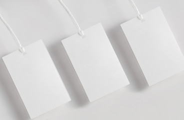 Clothes label tag blank white mockup