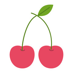 cherry fresh fruit icon vector illustration design