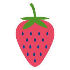 fresh strawberry fruit icon vector illustration design