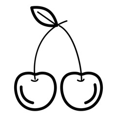 cherry fresh fruit icon vector illustration design