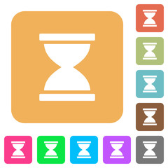 Hourglass rounded square flat icons