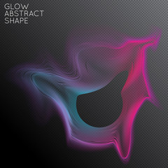 Abstract glow plasma shape