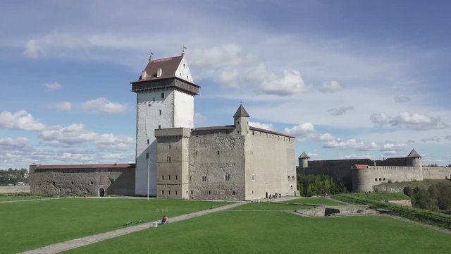 fortress Narva and Ivangorod Fortress on the border of Estonia and Russia