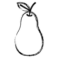 fresh pear fruit icon vector illustration design