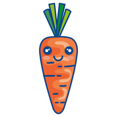 carrot vegetable healthy food vector illustration design