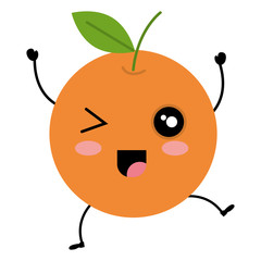 orange citrus fruit icon vector illustration design