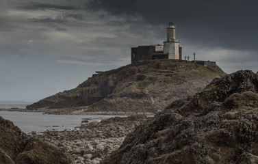 Fototapeta na wymiar Mumbles lighthouse - South Wales