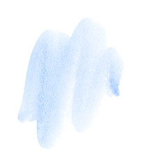 light blue  watercolor  splash backdrop. Ombre background for text, logo, label, tag, card isolated on white