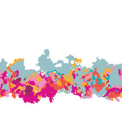 Seamless horisontal pattern. Vector colorful background