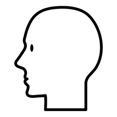 human head profile icon vector illustration design