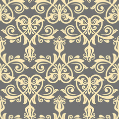 Damask classic pattern. Seamless abstract background with repeating elements. Orient background