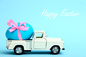 One Easter egg on a small car