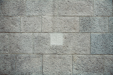Structure. Wall of stone blocks. 