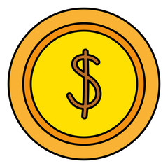 coin money isolated icon vector illustration design