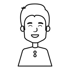 young man avatar character vector illustration design