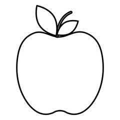 apple fresh fruit icon vector illustration design