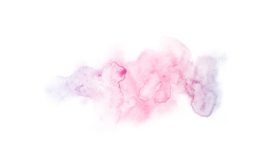 rainbow ombre pink, orange, yellow, violet, blue, magenta hand draw watercolor  splash backdrop. Ombre background for text, logo, label, tag, card isolated on white © wrongorright