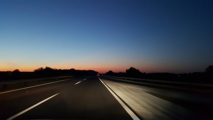 Obraz na płótnie Canvas Sunset road 