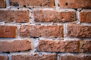 Texture of red bricks, loft style