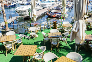 Restaurant in Harbor at Vico Equense, Italy
